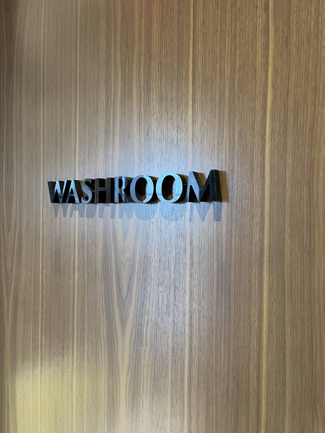 Interior washroom sign - Edmonton sign project