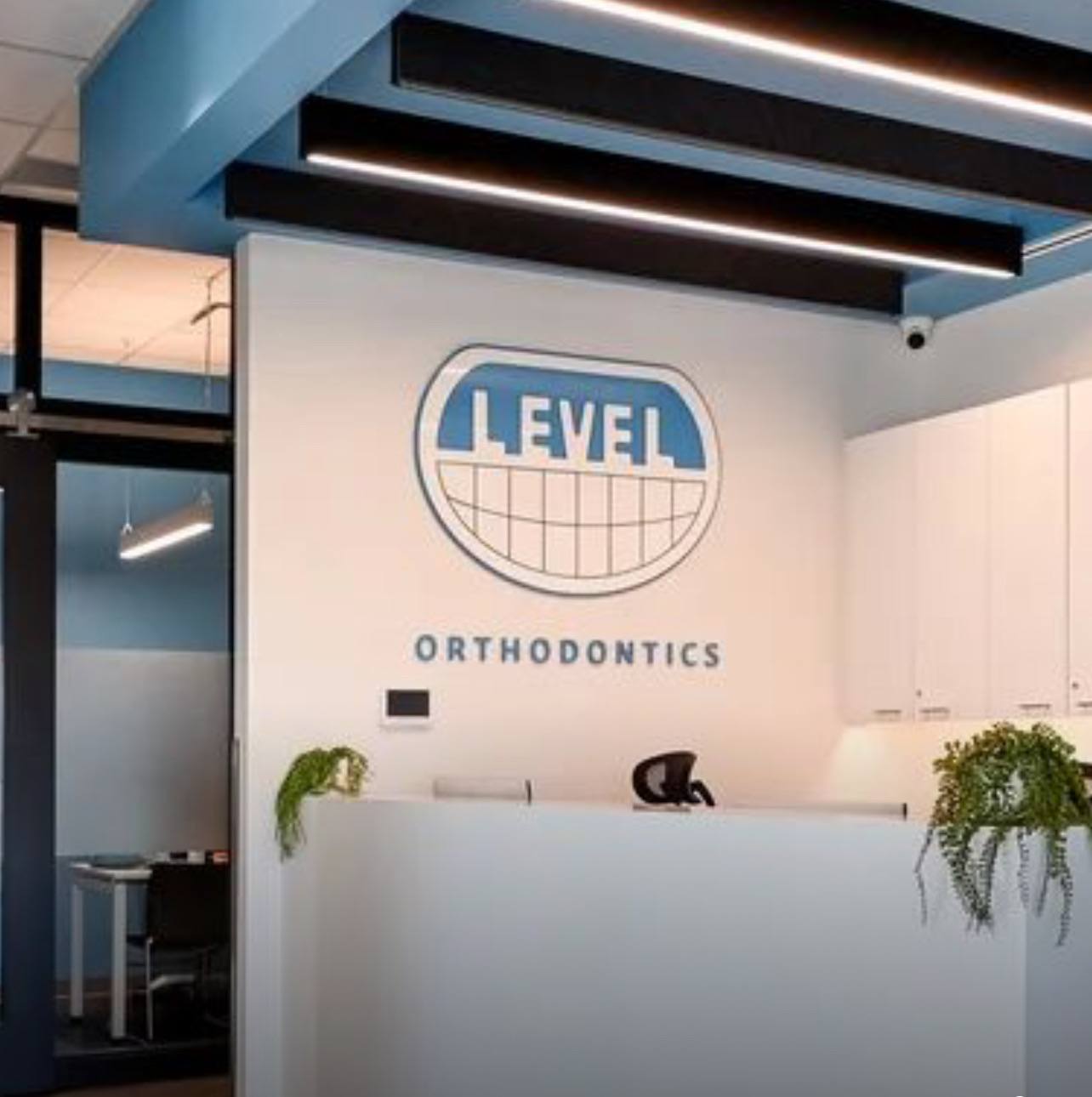 Level Orthodontics - Reception sign