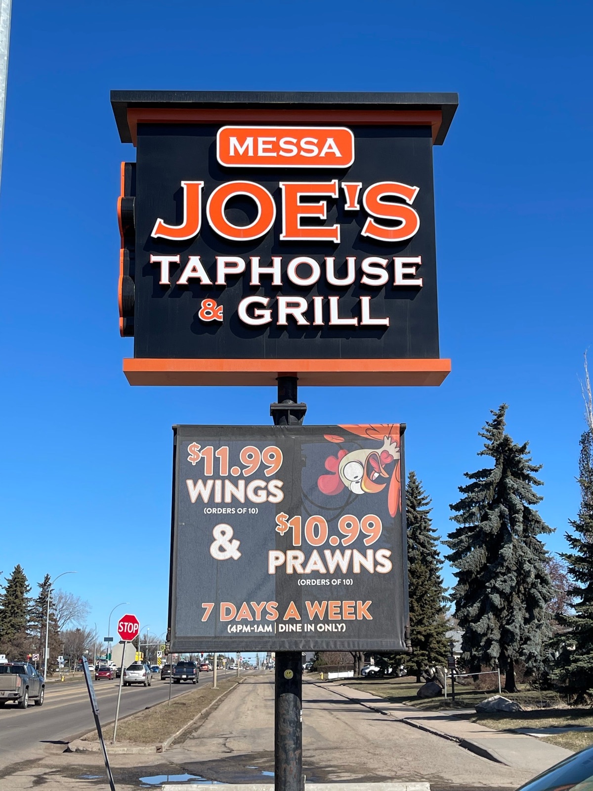 Custom illuminated signage on a taphouse exterior